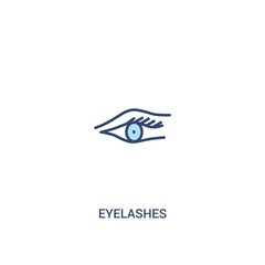 eyelashes concept 2 colored icon. simple line element illustration. outline blue eyelashes symbol. can be used for web and mobile ui/ux.
