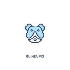 guinea pig concept 2 colored icon. simple line element illustration. outline blue guinea pig symbol. can be used for web and mobile ui/ux.