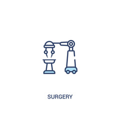 surgery concept 2 colored icon. simple line element illustration. outline blue surgery symbol. can be used for web and mobile ui/ux.