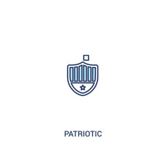 patriotic concept 2 colored icon. simple line element illustration. outline blue patriotic symbol. can be used for web and mobile ui/ux.