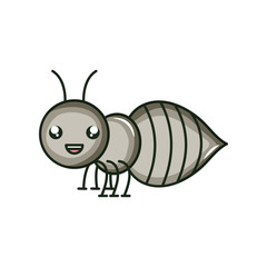 cute ant insect kawaii character