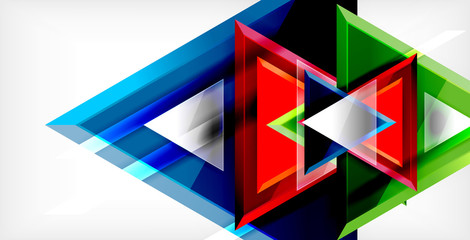 Dynamic triangle composition abstract background