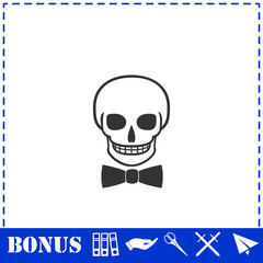 Skull icon flat