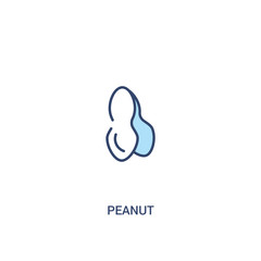peanut concept 2 colored icon. simple line element illustration. outline blue peanut symbol. can be used for web and mobile ui/ux.