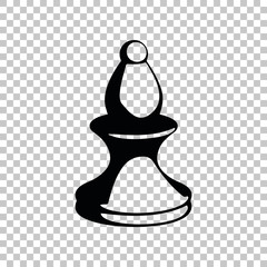 Chess figures sign. Black icon on transparent background. Illustration.