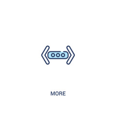 more concept 2 colored icon. simple line element illustration. outline blue more symbol. can be used for web and mobile ui/ux.