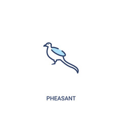 pheasant concept 2 colored icon. simple line element illustration. outline blue pheasant symbol. can be used for web and mobile ui/ux.