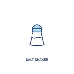 salt shaker concept 2 colored icon. simple line element illustration. outline blue salt shaker symbol. can be used for web and mobile ui/ux.