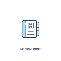 medical book concept 2 colored icon. simple line element illustration. outline blue medical book symbol. can be used for web and mobile ui/ux.