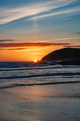 Fototapeta premium Croyde Bay Devon Sunset 2019-5