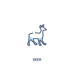 deer concept 2 colored icon. simple line element illustration. outline blue deer symbol. can be used for web and mobile ui/ux.