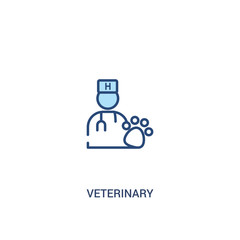 veterinary concept 2 colored icon. simple line element illustration. outline blue veterinary symbol. can be used for web and mobile ui/ux.