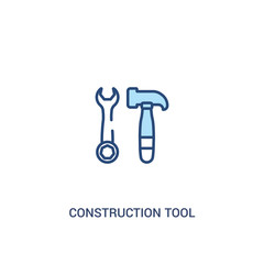 construction tool concept 2 colored icon. simple line element illustration. outline blue construction tool symbol. can be used for web and mobile ui/ux.