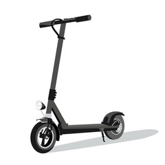 Electric kick scooter. Gyro Modern ecology vehicle - speed scooter on battery. vector illustration