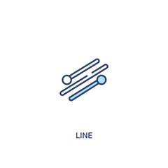 line concept 2 colored icon. simple line element illustration. outline blue line symbol. can be used for web and mobile ui/ux.
