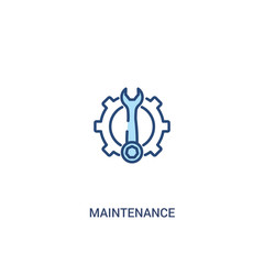 maintenance concept 2 colored icon. simple line element illustration. outline blue maintenance symbol. can be used for web and mobile ui/ux.