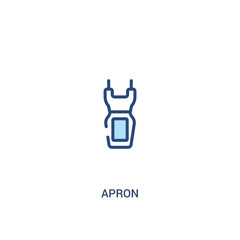apron concept 2 colored icon. simple line element illustration. outline blue apron symbol. can be used for web and mobile ui/ux.