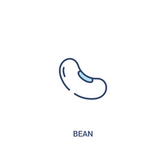 bean concept 2 colored icon. simple line element illustration. outline blue bean symbol. can be used for web and mobile ui/ux.