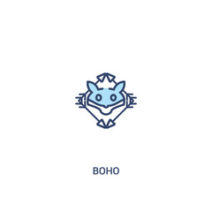 boho concept 2 colored icon. simple line element illustration. outline blue boho symbol. can be used for web and mobile ui/ux.
