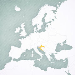 Map of Europe - Croatia