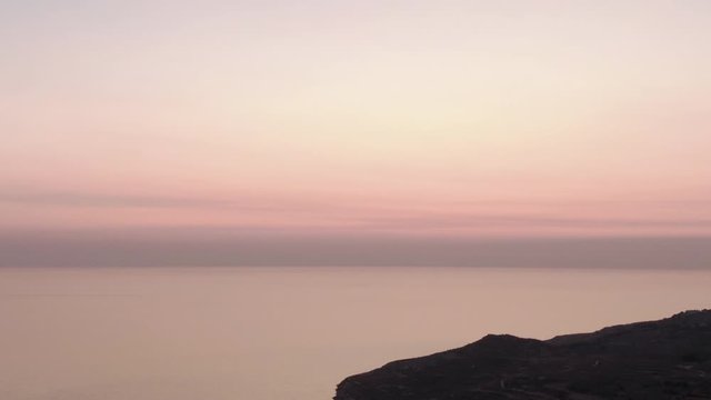 Cinematic Aerial Tilt Down over Dingli Cliffs in Malta
