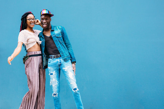 Friends laughing together