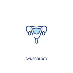 gynecology concept 2 colored icon. simple line element illustration. outline blue gynecology symbol. can be used for web and mobile ui/ux.