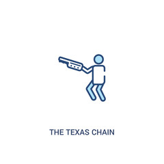 the texas chain saw massacre concept 2 colored icon. simple line element illustration. outline blue the texas chain saw massacre symbol. can be used for web and mobile ui/ux.