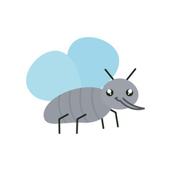 cute fly insect kawaii character