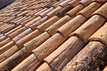 Panorama Dubrovnik Old Town roofs . Europe, Croatia