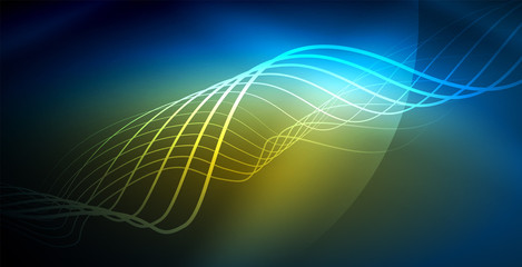 Neon wave background