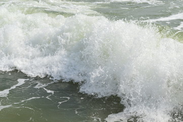 Big wave at Black Sea in macro