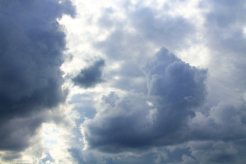 Obraz premium Stormy dark clouds. Close-up. Background. Landscape.