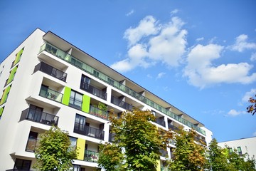 modern building with balconies