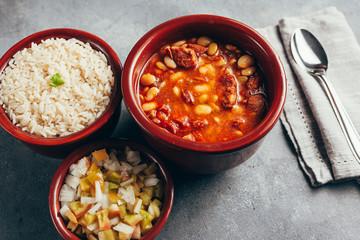 Brazilian cuisine. Favada - Fava Bean Beef Stew