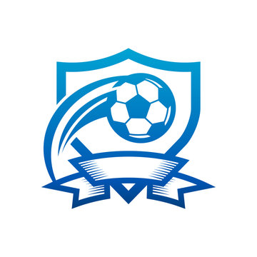 Soccer Ball Shield Badge Icon