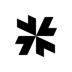 letter L rotation logo design vector