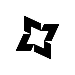 Unique Star logo design vector