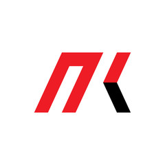 Letter MK or MR logo design vector