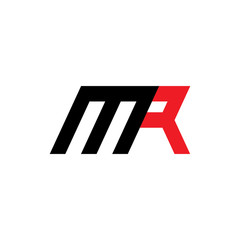 Letter MR logo design vector