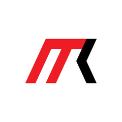 Letter MK or MR logo design vector