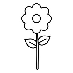 cute flower garden decorative icon