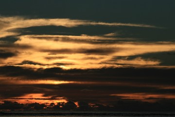 sunset in mountains