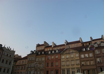 Fototapeta na wymiar houses of Warszawa