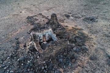 walking between ravines and old house