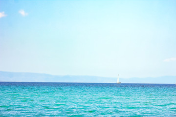 Beautiful sea of Greece at the coast