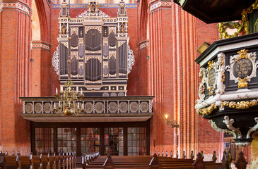 Orgel der Nikolaikirche in Wismar, Mecklenburg-Vorpommern