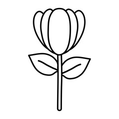 rose flower garden nature icon