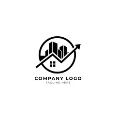 building investment logo vector icon ilustration, apartment investment vector, housing investment, home and real estate investment