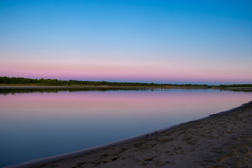 Sunset by the South Saskatchewan River